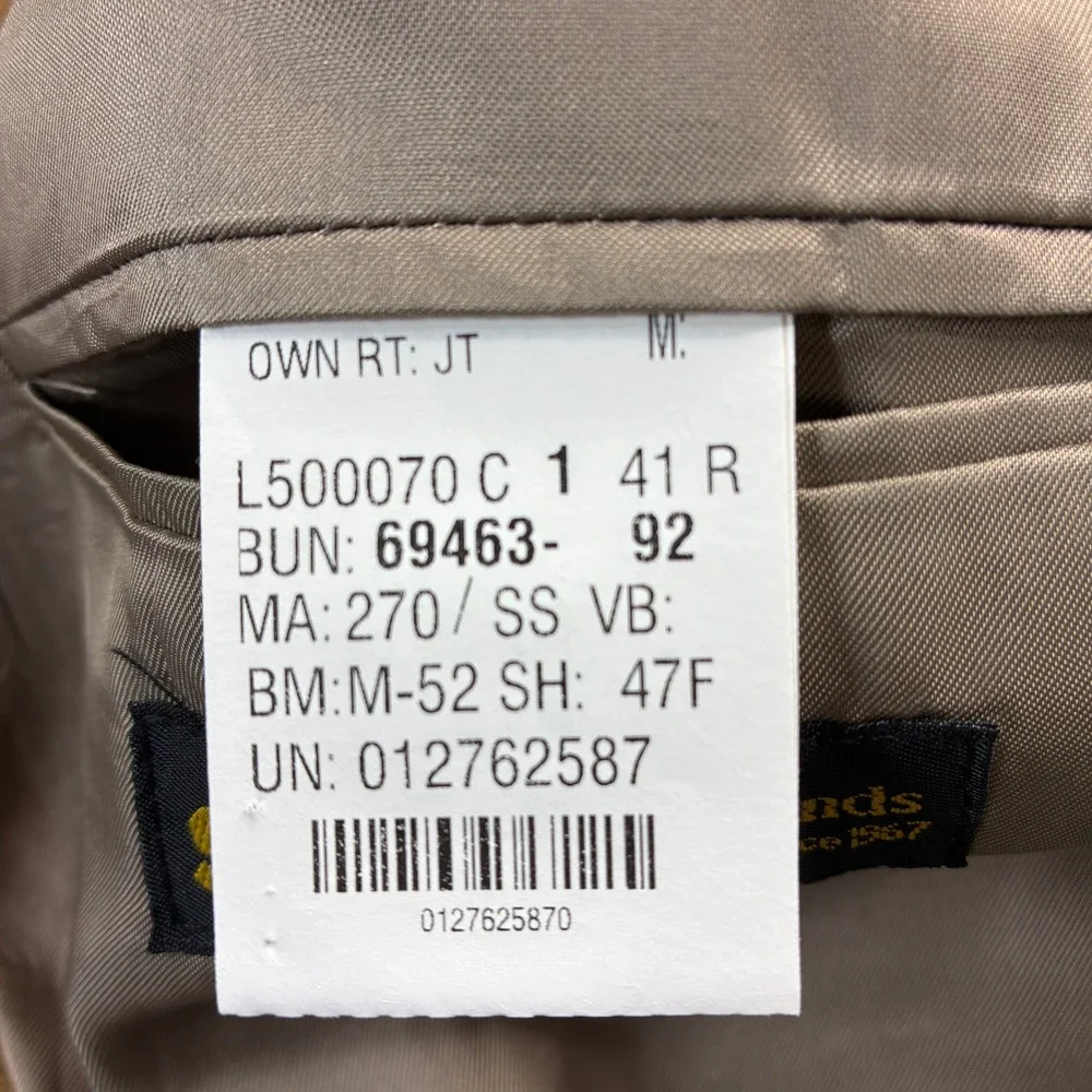 Chaps Ralph Lauren‎ Men's Camel Suede Blazer Sport Coat Jacket Size 41R